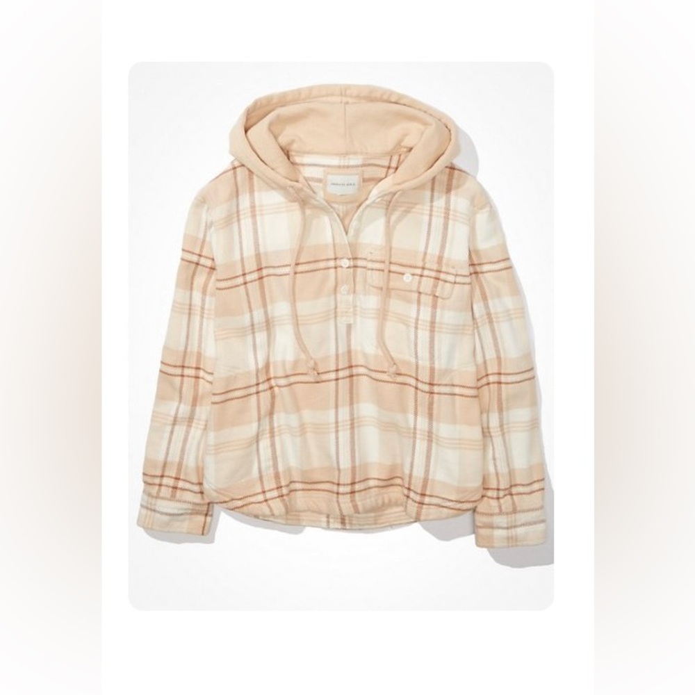 AE cozy cabin hooded flannel